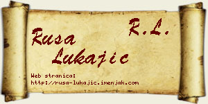 Rusa Lukajić vizit kartica